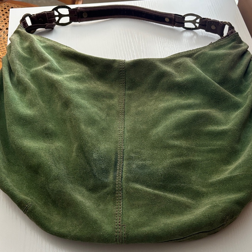 Lucky Brand Green Suede Hobo Bag